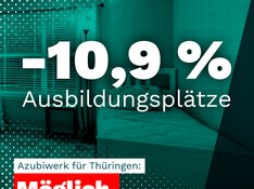 -10,9 % Ausbildungsplätze
